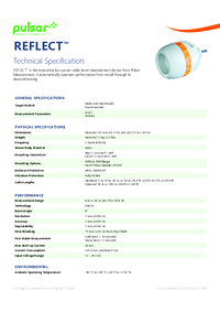 Thumbnail of document Data Sheet - REFLECT 2-Wire Radar Level